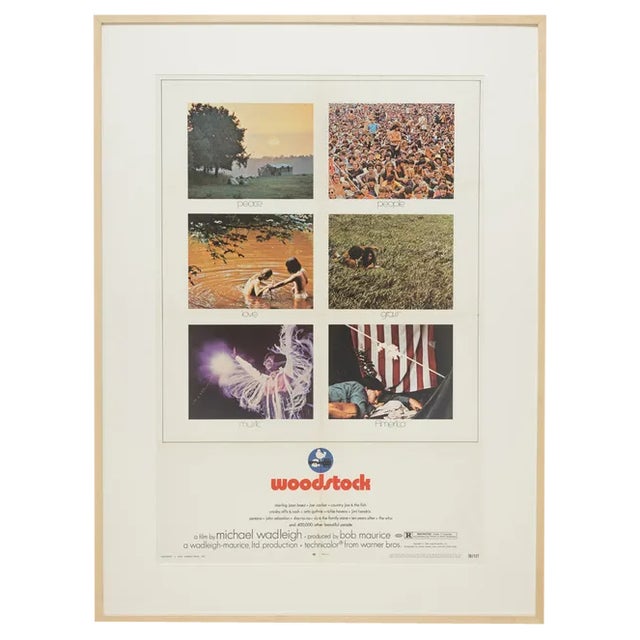 Vintage Woodstock Film Poster, 1960s For Sale