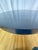 Modern Modern Oval Dining Table Navy Blue White Pedestal Custom Lacquered Linen For Sale - Image 3 of 6