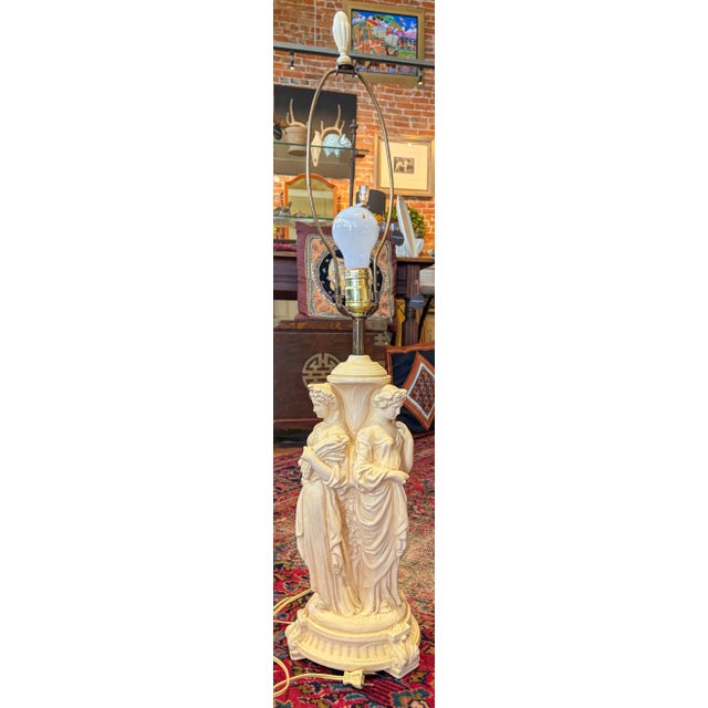 Vintage "The Three Graces" Greek Mythology Table Lamp in excellent condition. Shade NOT included. In good working...