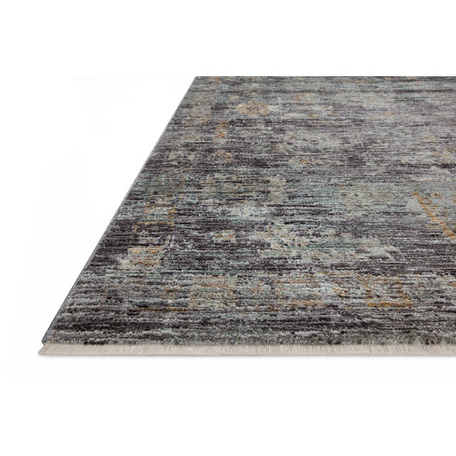 Traditional Jean Stoffer x Loloi Katherine Ink / Jade 2'-7" x 10'-0" Runner Rug For Sale - Image 3 of 10