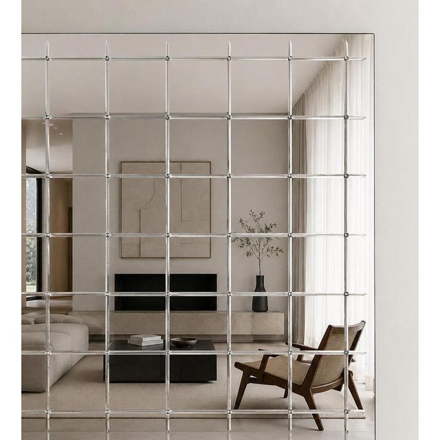 Gold Belcanto Cornice Silver Mini Modular Wall Mirror by GTG Design Couture For Sale - Image 8 of 13