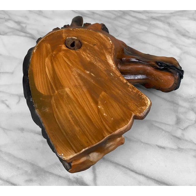 Brown Vintage Western Ranch Horse & Colt Wall Hanging Sculpture For Sale - Image 8 of 9