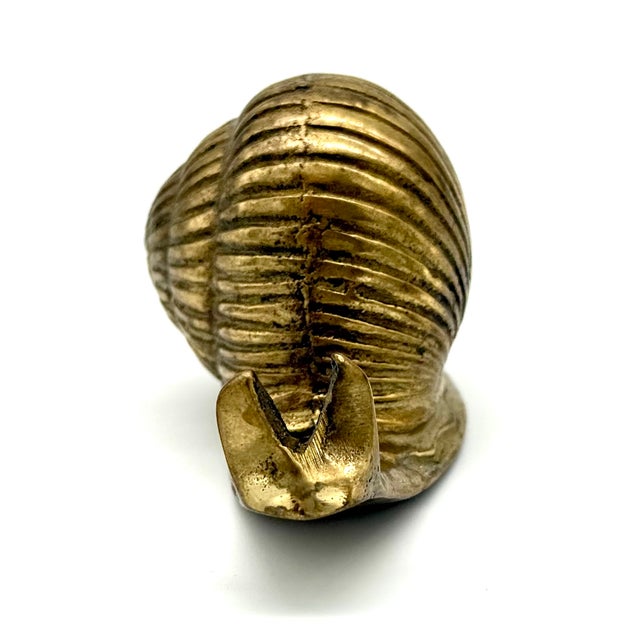 Brass Vintage Brass Snail Figurine For Sale - Image 8 of 9
