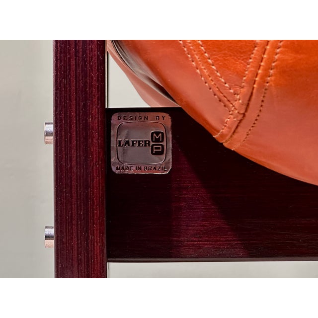 Restored Percival Lafer Mp-97 Rosewood and Leather Lounge Chair For Sale - Image 12 of 14