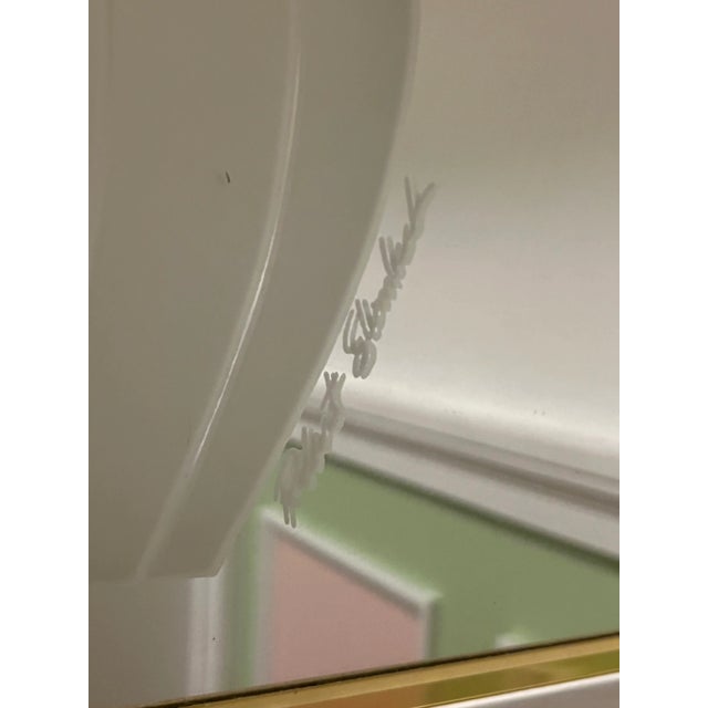 1970s Octagon Brass Etched Floral Mirror, Circa 1970 For Sale - Image 5 of 10