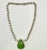 1980s Vintage Southwestern Navajo Americana Carico Lake Sterling & Green Turquoise Pendant Necklace For Sale - Image 9 of 14