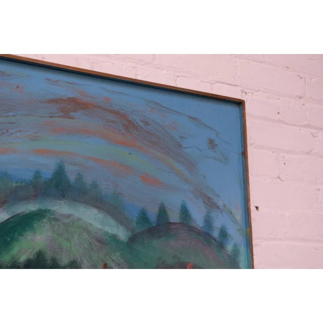 Outsider Art "Indian and Caravan" Oil on Panel by Bruno Del Favero For Sale - Image 4 of 13