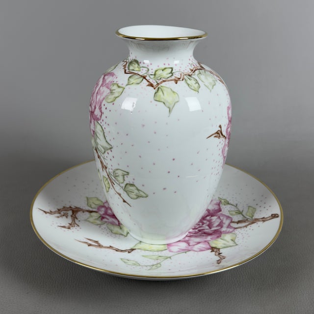 Porcelain Vase and Plate from Heinrich, 1989, Set of 2 For Sale - Image 3 of 15