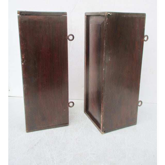Pair of Antique Mother of Mearl Inlaid Wall Pockets Japanese Meiji- A Pair of Two For Sale In New York - Image 6 of 14
