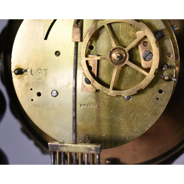 French Napoleon III Portico Barley Twist Clock For Sale - Image 12 of 18