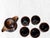 Vintage Japanese Stoneware Tea Service in Smoky Tenmoku Glaze — Set of 6 For Sale - Image 10 of 12