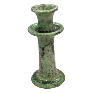 Moroccan Tamegroute Glazed Candlestick Holder For Sale