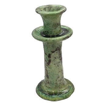 Moroccan Tamegroute Glazed Candlestick Holder For Sale