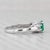 Modern 1.10ctw Oval Emerald Diamond Ring 14k White Gold Size 4.5 For Sale - Image 3 of 8