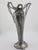 Antique Pewter Art Nouveau Vase Tin Woman Flowers For Sale - Image 5 of 16
