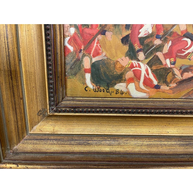 This painting is a framed, hand-painted study of the original oil by the French artist, Henri Philippoteaux . The original...