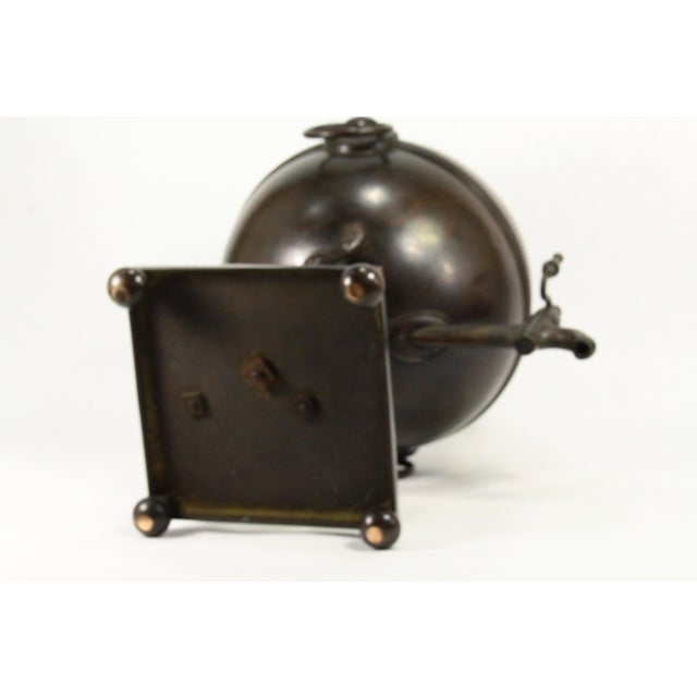 1800-1820's Hot Water Tea Urn Samovar With Atlas Figure Support Patinated Bronze For Sale - Image 17 of 17