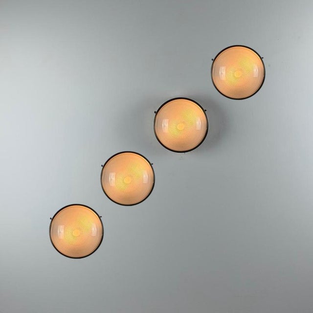 Vintage Sigma Wall Lights by Sergio Mazza for Artemide, 1960s, Set of 4 For Sale - Image 3 of 10