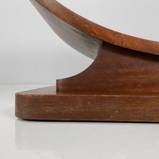 Italian Art Deco Wooden Coffee Table with Semicircle Legs, 1930s For Sale - Image 13 of 14