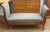 French Empire Day Bed or Window Seat Upholstered in Linen on Walnut Frame For Sale - Image 4 of 8