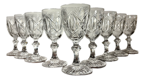 Crystal Glasses from Saint Louis, 19th Century, Set of 9
