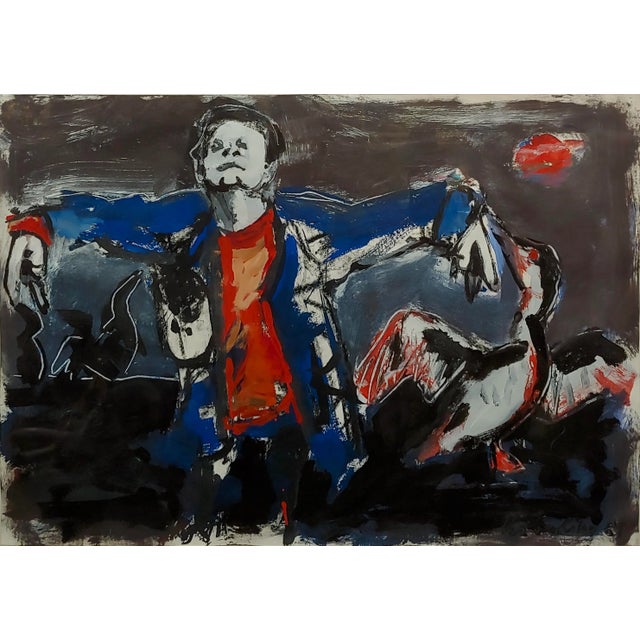 Bernd Koberling -Mocking the Cormorant Wingspan -Oil Painting For Sale - Image 11 of 11