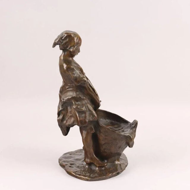 Bronze Washerwoman Sculpture by Elia Sala For Sale - Image 6 of 10