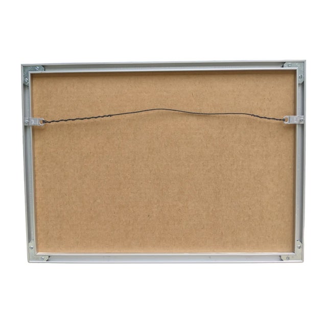 Metal Vintage Cubist Fruit Still Life Watercolor Painting Signed by the Artist For Sale - Image 7 of 9