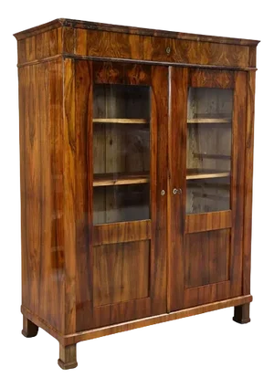 19th Century Biedermeier Walnut Cabinet, Austria, 1835