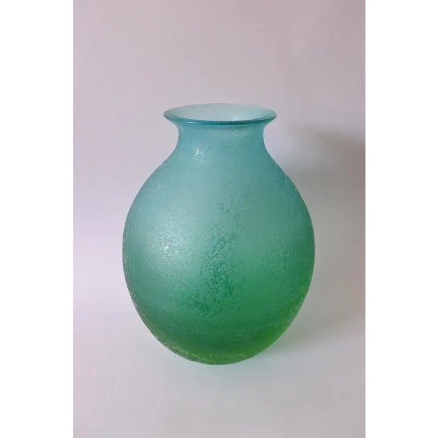Blue Vintage Sommerso Vase by Flavio Poli & Seguso Vesti, Italy, 1957 For Sale - Image 8 of 13