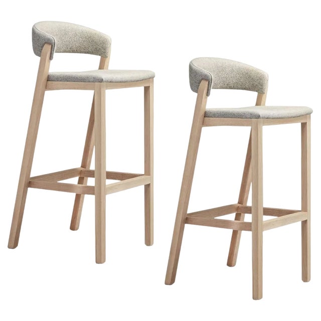 Set of Cream Oslo Stools by Pepe Albargues For Sale