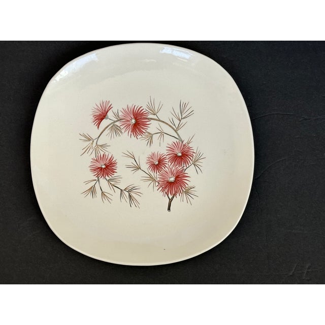 This vintage Edwin Knowles Coral Pine plate can be used as a special dish or serving platter. The vintage ceramic plate is...
