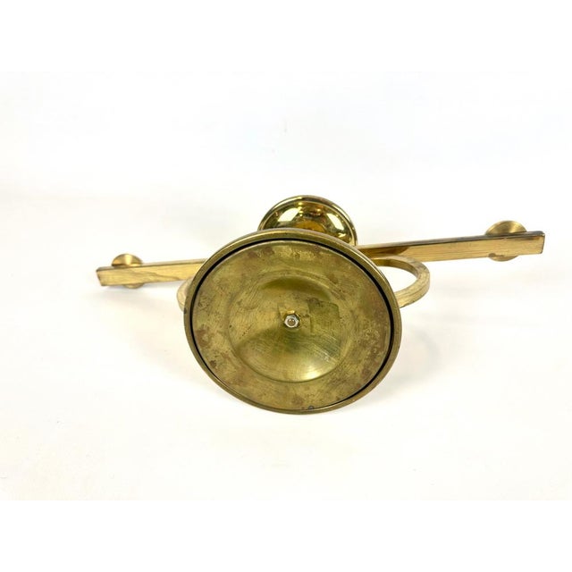 Goldenrod Large Brutalist German Brass Candleholder, 1970s For Sale - Image 8 of 11