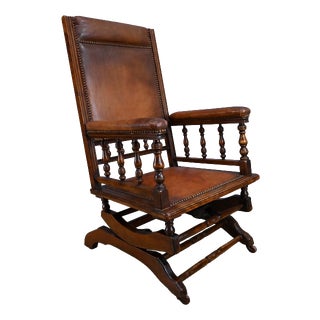 Early 20th Century Mahogany Rocking Chair, England For Sale