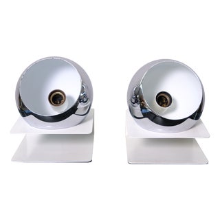 Vintage Italian Table Lamps in Metal, 1960s, Set of 2 For Sale