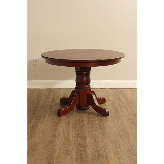 Late 20th Century Hunt Country Furniture Round Top Cherry Dining Table For Sale - Image 15 of 18