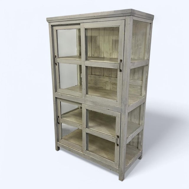 Large Vintage Indian Glazed Storage Cupboard For Sale - Image 6 of 10