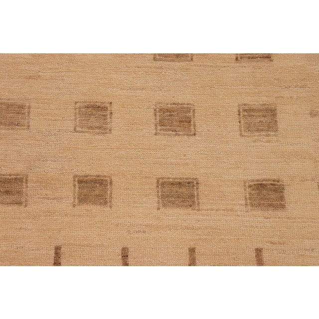 Shabby Chic Ziegler Beige Brown Hand-Knotted Wool Rug - 8'11'' X 12'3'' For Sale - Image 4 of 8