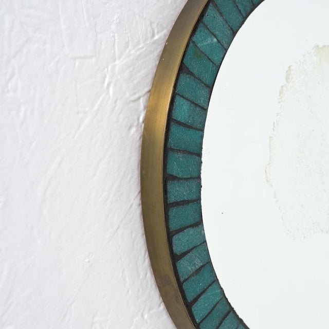 Vintage Ceramic Inlaid Mirror, 1960s For Sale - Image 17 of 18