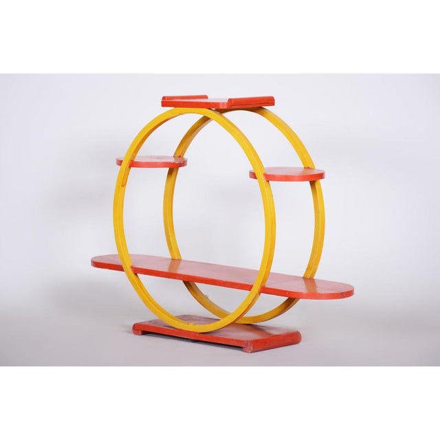 Mid-Century Flower Stand in Lacquered Wood, Czech, 1940s For Sale - Image 4 of 6