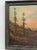 Brown Vintage Framed Landscape Painting of Mountain Path at Sunset, Signed, Folk Art Style For Sale - Image 8 of 9