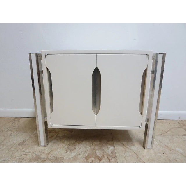 Milo Baughman for Thayer Coggin Aluminum Nightstand For Sale - Image 9 of 9