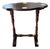 Late 19th Century Antique Victorian Decal Inlay Parlor Table With Spool-Turned Trestle Base For Sale
