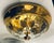 A wonderful 1970s Italian golden brass ceiling light with a thick faceted crystal shade designed by famed designer, Oscar...