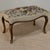 Early 20th Century Antique Louis XV Walnut Footstool With Floral Needlepoint Upholstery For Sale - Image 5 of 9