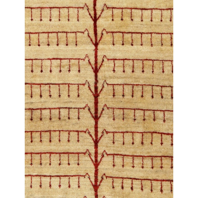 Vintage Hand-Knotted Persian Gabbeh Rug 3'5" X 4'10" For Sale - Image 4 of 7