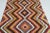 This Turkish Kilim rug hosts an intriguing pallet of vibrant rich and pastel colorways complementing a very turkish sense...