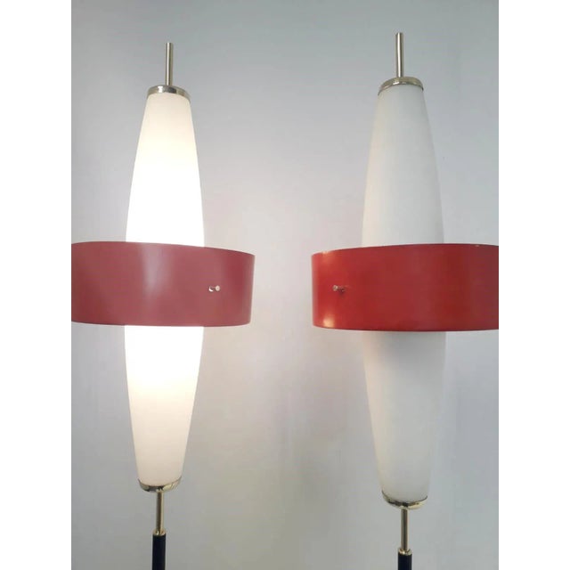 Postmodern Mid 20th Century Torchère Floor Lamps by Stilnovo - a Pair For Sale - Image 3 of 10