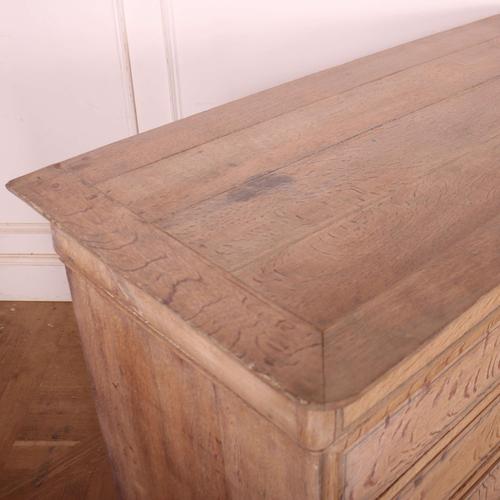 French Bleached Oak Commode For Sale - Image 10 of 13