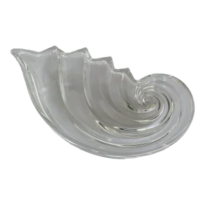 Late 20th Century German Crystal Wave Monumental Centrepiece Serving Tray